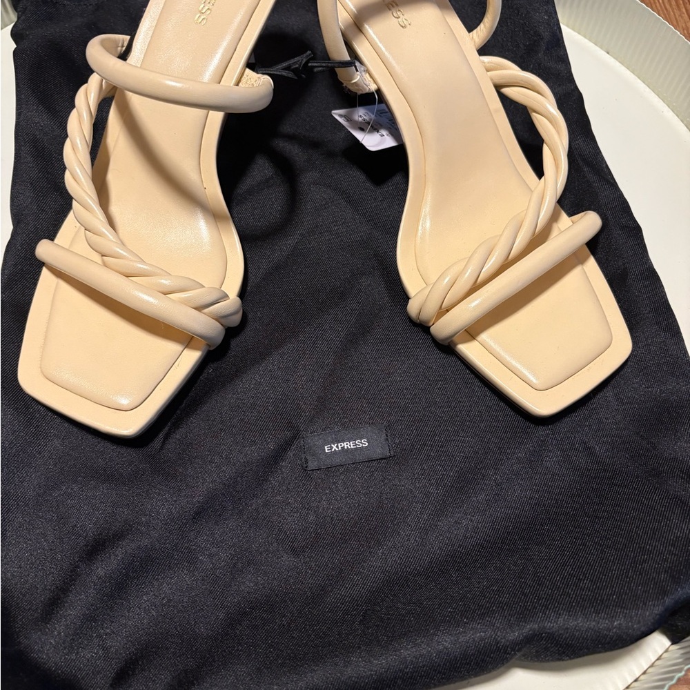 Express Women's Cream Strappy Sandals